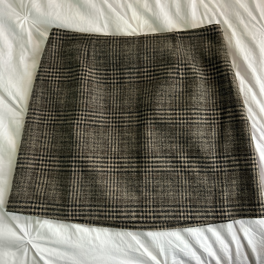 Forever 21 Brown Plaid Skirt